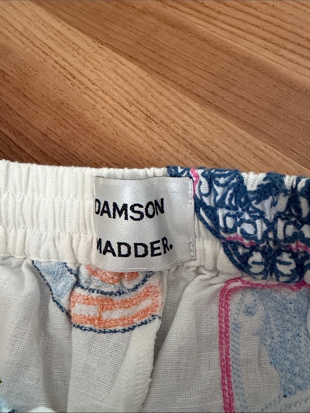 Damson Madder Anthropologie Linen Printed Embroidered Pants - Picture 8 of 11
